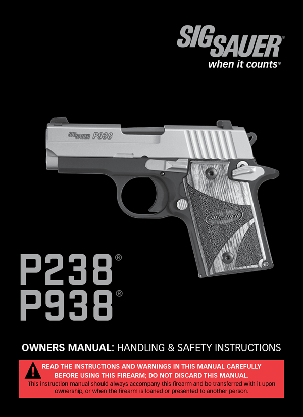 Sig Sauer P238 and P938  Owner's Manual